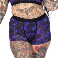 cropped image of model wearing boxer briefs in universe