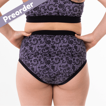 PREORDER - High Rise Briefs - Stormy Lace