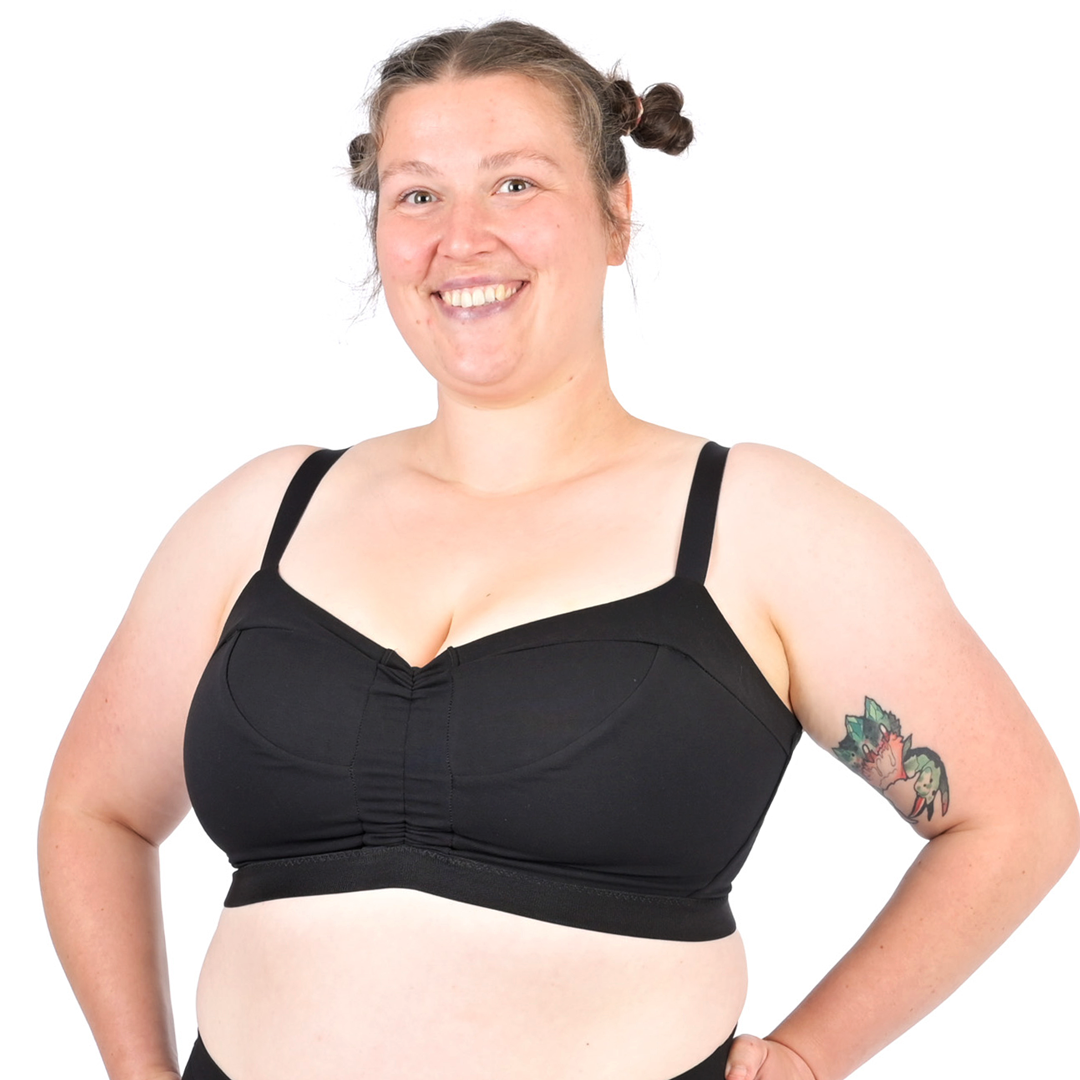 Katy is wearing a Black non-wired bra