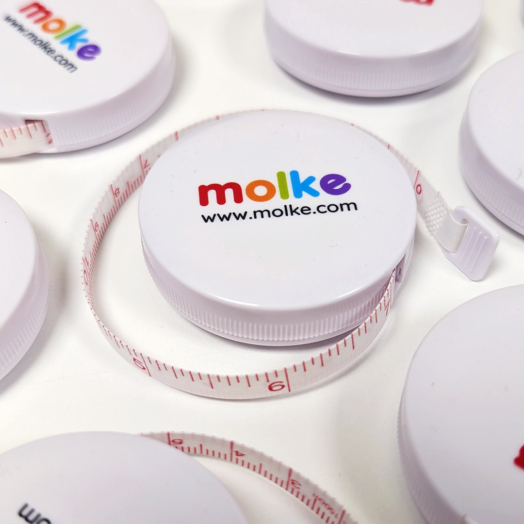 Molke brand measuring tapes on a white background