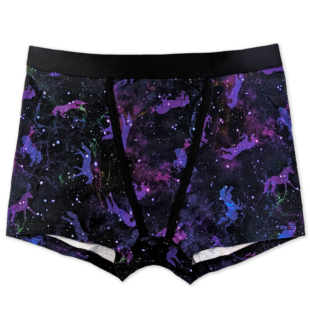 Flatlay of Universe boxer briefs