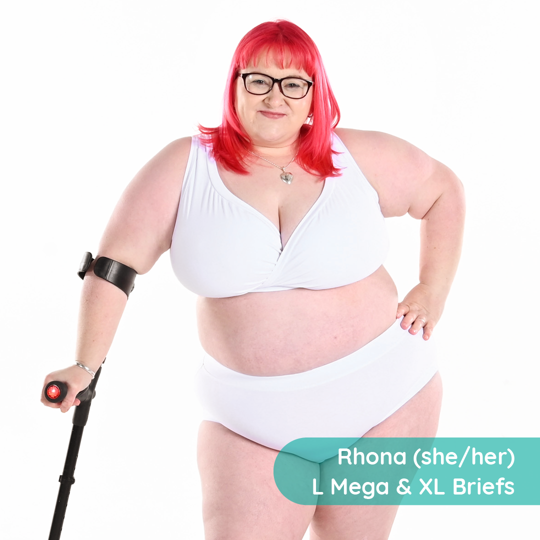 Rhona is wearing a fuller bust supportive non wired bra