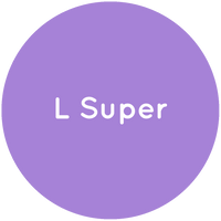 Purple circle with the text L Super in white.