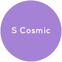 Purple circle with the text S Cosmic in white.
