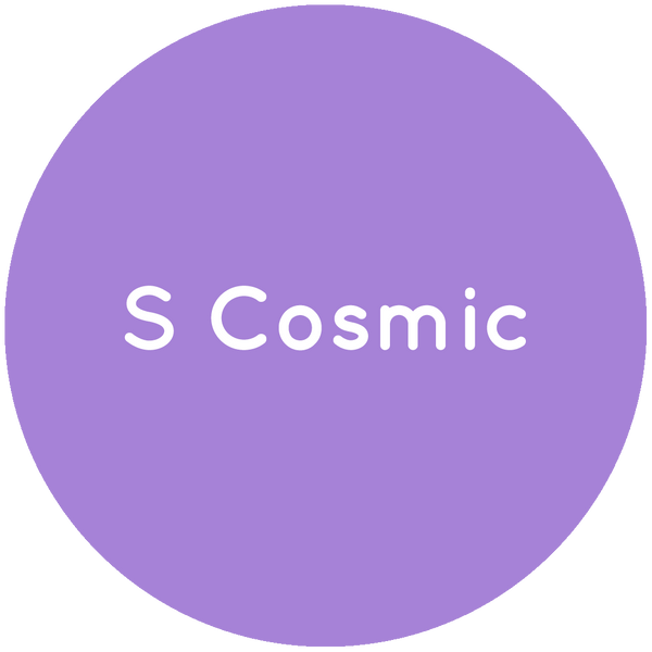 Purple circle with the text S Cosmic in white.