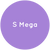 Purple circle with the text S Mega in white.