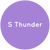 Purple circle with the text S Thunder in white.