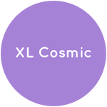 Purple circle with the text XL Cosmic in white.