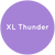 Purple circle with the text XL Thunder in white.