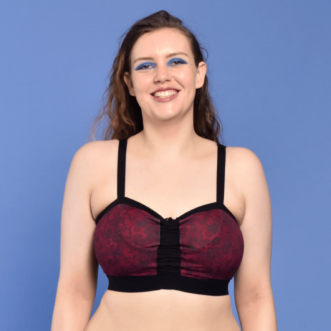 Cherry Red Lace Half Cup Bra & G-String