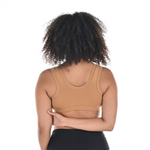 Back view of pull on skin tone nude bra