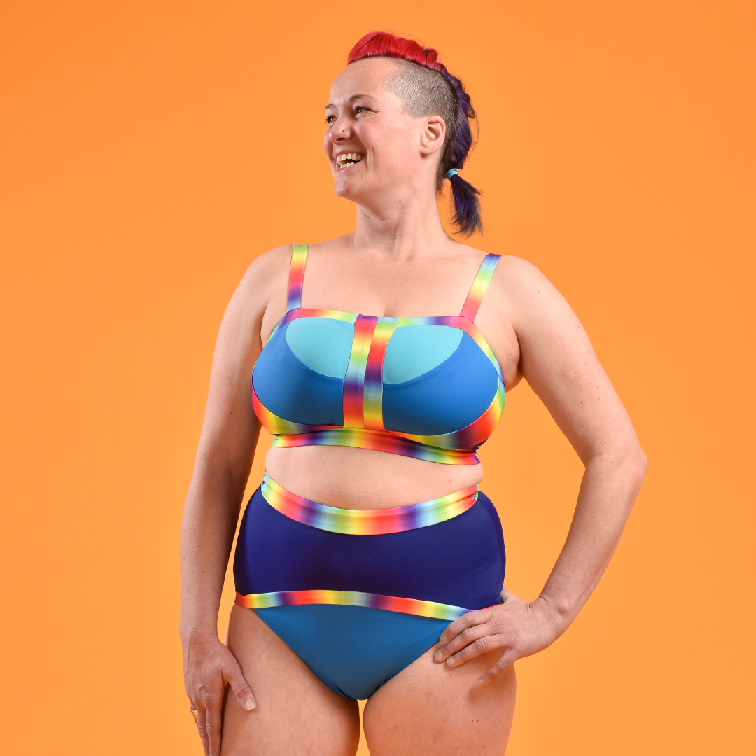 Women Plus Size Swimsuit One-Piece Swimwear Multicolor Bathing