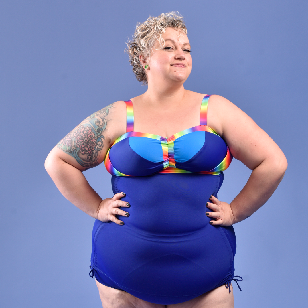 Plus size rainbow bathing suit online