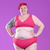 Claire is wearing a raspberry pink cotton bra and high rise briefs