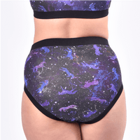 Back view of Universe high rise briefs and bra