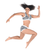 Tinashe is mid jump wearing zebra underwear
